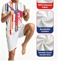 T-shirt unisexe décontracté à col rond et manches courtes avec imprimé numérique 3D motif karaté, nouveauté transfrontalière