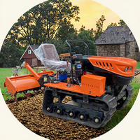 Traktor Pertanian Mini Crawler Rotary Cultivator Multifungsi Mesin Diesel 60HP - Keamanan & Produktivitas Tinggi