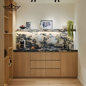 Losas Pulidas de Cuarzo Verde Crepúsculo Goldtop, Piedra Natural, Encimeras Modernas Ecológicas, Encimera de Baño, Isla de Cocina - Product Image 3