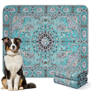 Lot de 2 tapis absorbants lavables pour <span class=keywords><strong>chiens</strong></span>, 24*18 pouces, épais, forte absorption, réutilisables, anti-fuites, imperméables - Product Image 1