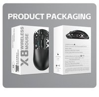 T-WOLF X8 Mouse Gaming Nirkabel Mode Ganda Tipe-c Dapat Diisi Ulang Ringan Stiker Anti-selip Cocok untuk Berbagai Sistem