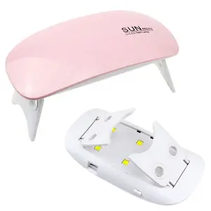 Portable Sun Light Mini 6W Nail Suppliers Nail Equipments LED UV Smart Lamp 4 Colors Second Gear Timing Function