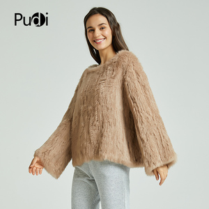 Cappotto in Vera <span class=keywords><strong>Pelliccia</strong></span> di Coniglio per Donna 2020, Nuovissimo Cappotto Invernale Caldo per Ragazze, Giacca Maglione Taglia Grande Nero <span class=keywords><strong>Rosa</strong></span> CT802 - Product Image 4
