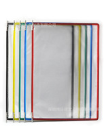 Portafolios Metálico Transparente A4 con 20 Paneles para Montaje en Pared, Soporte de Exhibición de Documentos para Muebles de Oficina