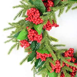 Nouvelle Guirlande Artificielle Glycine Hortensia 2026 pour Décoration Maison Mariage Printemps Baies Rouges Couronne en Plastique Noël - Product Image 3