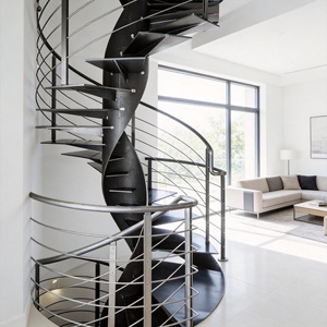 Escalera Interior Moderna en Espiral, Compacta, con Estructura de Acero <span class=keywords><strong>para</strong></span> <span class=keywords><strong>Espacios</strong></span> Abiertos - Product Image 2