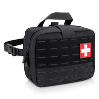Trousse de premiers soins tactique de camouflage vintage de grande capacité unisexe pochette médicale vide à fermeture éclair pour la chasse en plein air en polyester