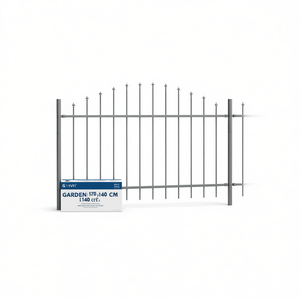 Clôture de jardin Icml 170 x 140 cm en acier thermolaqué avec plaque décorative - Product Image 1