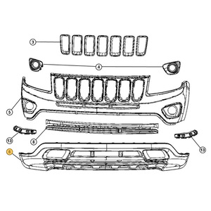 Section inférieure du pare-chocs avant Thzy 68109863AB pour Jeep Compass 2011-2017 - Product Image 4