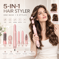 Styler capillaire 5 en 1, brosse à air chaud haute vitesse 110000 tr/min, multi-styler professionnel, sèche-cheveux, boucleur, lisseur pour salon et domicile