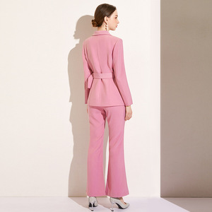 2022 Großhandel Neuankömmling OL Business Set Frau Karriere Frauen Profession elle Anzüge Büro Formale <span class=keywords><strong>Blazer</strong></span> und Hosen Zweiteiler Set - Product Image 4