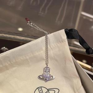 Conjunto de Joyería de Cobre y Bambú con Diamantes Estéreo de Saturno, Edición Limitada Día de San Valentín 2025, Estilo Reina Occidental, Amor Materno - Product Image 3