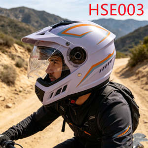 LXG, Casco Aperto da Moto con Visiera Antigraffio e Imbottitura Morbida, Cinturino Regolabile per il Mento, Scenografia Montagna in Distanza HSE001 - Product Image 6