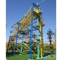 Cours de défi de parcours de cordes aériennes de système d'assurage continu pour le parc d'aventure d'intérieur et extérieur d'arbre