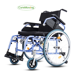 Kursi roda domestik ringan Flip punggung dapat dilepas lengan penuh/ayunan kaki kursi roda manual hitam untuk para penyandang cacat - Product Image 1