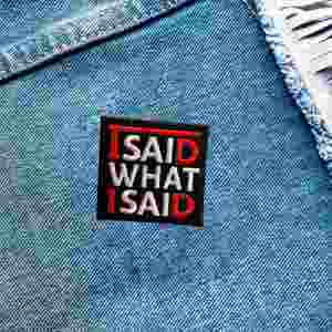 Dije lo que parche bordado Iron-On Logo personalizado parches bordados para chaquetas mochilas gorras sudaderas con capucha - Product Image 5