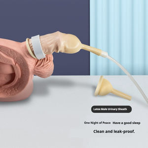 Bolsa de orina de látex médica desechable para pacientes postrados en cama masculinos, incontinencia urinaria, clase de desinfección infrarroja lejana certificada CE - Product Image 1