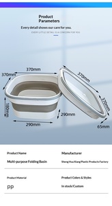 Baignoire pliable pour les pieds en <span class=keywords><strong>plastique</strong></span> avec poignée, idéale pour le massage et l'hygiène domestique – Offre spéciale - Product Image 5