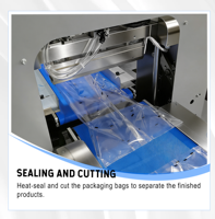 Machine d'emballage et de conditionnement automatique horizontale pour sacs plastiques, pochettes, éponges à vaisselle, tampons éponges de nettoyage de cuisine et tampons à récurer