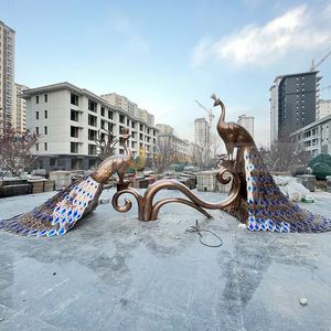 Escultura Multifuncional de Acero Inoxidable, Estilo Art Deco, Impermeable, Duradera, para Exteriores, Gran Escala, Arte Paisajístico, Personalizada, Montaje en Suelo - Product Image 3