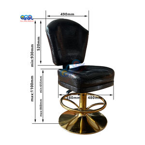 Регулируемый черный цвет металлический отель навыки игровой машины стул для развлечений стул - Product Image 3