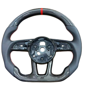 Volant de voiture en fibre de carbone rouge, très demandé pour <span class=keywords><strong>Audi</strong></span> S7 RS3 RS4 RS5 RS6 <span class=keywords><strong>R8</strong></span> B8 B9 A3 A4 A5 A6 A7 C7 S3 S4 S5 TT TTRS - Product Image 6