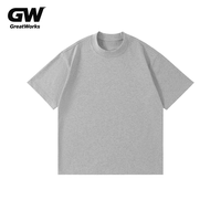 T-shirt d'été pour homme, style streetwear vintage délavé à l'acide, 240g, 100% coton, motif lettres personnalisé, style hip-hop, écologique