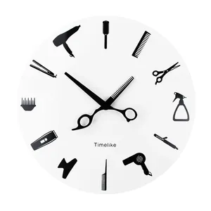 Horloge murale moderne à Quartz 3D pour Salon de coiffure, outils de coiffeurs barbiques, montre pour décoration de maison, cadeau idéal, nouvelle collection