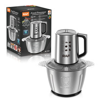 Robot culinaire 1000W, nouveau design, en acier inoxydable, machine à fufu, puissant, 3 L, hachoir électrique, hachoir à viande, 4 lames, cuisine
