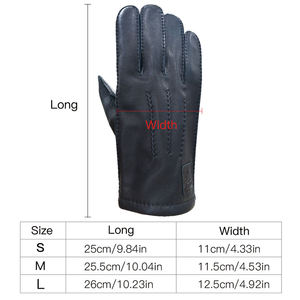 Guantes de Conducción de Cuero Genuino Premium para Invierno, Diseño Personalizado, Guantes de Ciclismo de Piel de Ciervo con Forro - Product Image 6