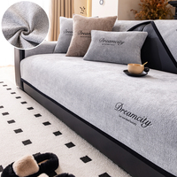 Housse de canapé en chenille personnalisée de haute qualité, antidérapante, pour canapé sectionnel, fauteuil, coussin de canapé antidérapant et adapté aux animaux domestiques