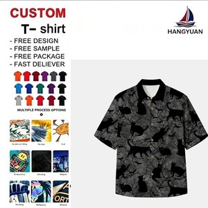 Camicia da uomo <span class=keywords><strong>a</strong></span> maniche corte <span class=keywords><strong>con</strong></span> stampa all-over di gatti neri e pipistrelli, stile vintage scuro, collo cubano, vestibilità ampia, casual, per Halloween, vacanze e spiaggia - Product Image 1