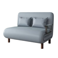 Canapé-lit pliant multifonctionnel en cuir au design moderne, unité double rétractable push-pull pour la maison, le balcon, la chambre et le salon