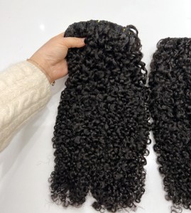 Extensions de cheveux humains brésiliens vierges de luxe 100 % naturels, double épaisseur, micro-liens, bouclés en <span class=keywords><strong>FA</strong></span> profond, pour tresses au crochet – Meilleures ventes - Product Image 5