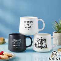 Taza de café de cerámica capuchino al por mayor mate reutilizable té leche logotipo personalizado tazas de porcelana creativas para 1 usuarios 350 ml 500