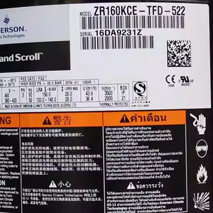 คอมเพรสเซอร์แบบสโครล Copeland รุ่น ZR160KC TFD 522 สำหรับเครื่องปรับอากาศ ระบบทำความเย็น ใช้ในอุตสาหกรรม - Product Image 5