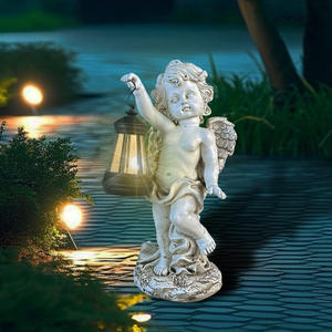 Pour <span class=keywords><strong>Amazon</strong></span> <span class=keywords><strong>Statue</strong></span> d'ange de lumière solaire écologique Figurine de gnome en résine pour <span class=keywords><strong>jardin</strong></span> de noël balcon de cour transfrontalière - Product Image 1