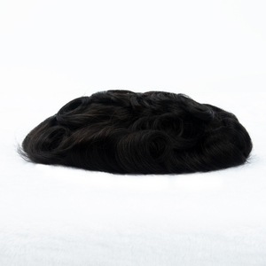 Sistema de Reemplazo Capilar, Cabello Humano Indio, Tupé para Hombre, Base de PU, Encaje Suizo, Piel Delgada de PU, Cabello Humano Virgen Natural, Tupé Masculino - Product Image 5