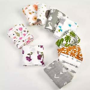 Six Layer Muslin Cotton Gauze Baby <b>Swaddle</b> Blanket Soft & Breathable <b>Newborn</b> Baby Wrap for Bath Towel Stroller - Product Image 1