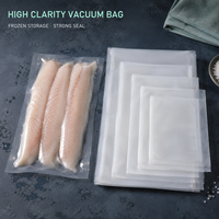 Sacs sous vide alimentaires mini, 7 couches coextrudées PA PE Nylon, lisses et brillants, 240 microns, avec encoche de déchirement, thermoscellables, hermétiques, pour supermarché