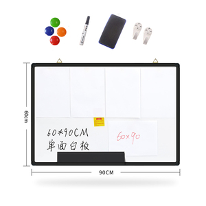 Trường khô xóa bảng trắng từ tính với bảng trắng khung nhôm màu đen bao gồm các tông nhựa thép - Product Image 2