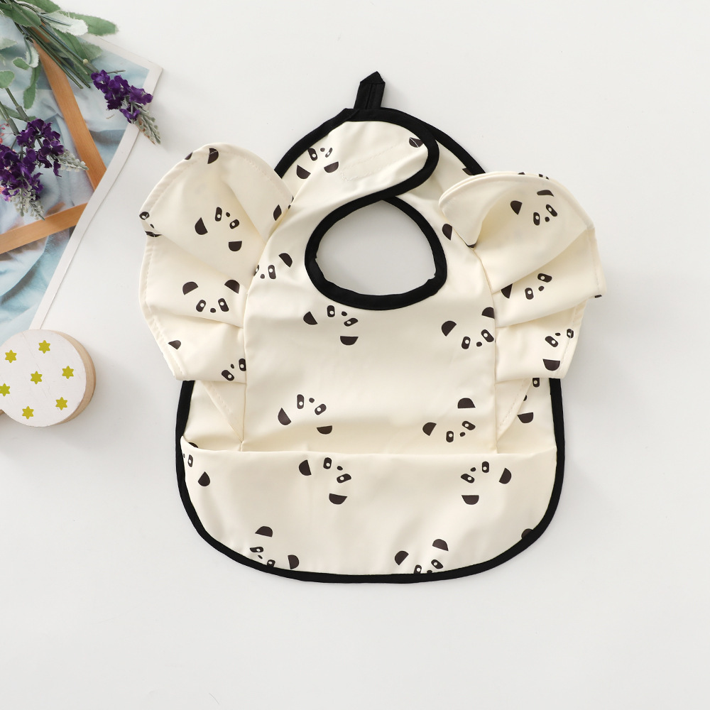 Black panda wings on a white background