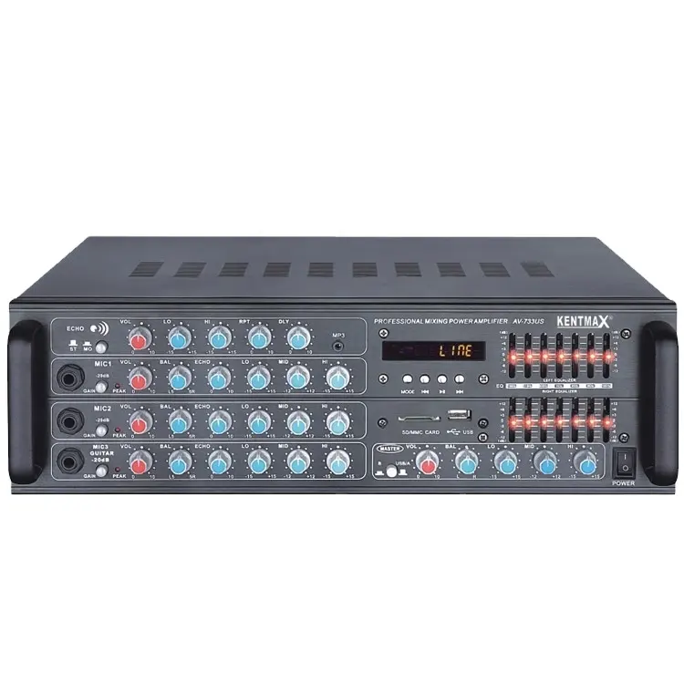 OEMファクトリーAV-733USBバーディスココンサート用カラオケモーター制御システムミキシングパワーアンプ
