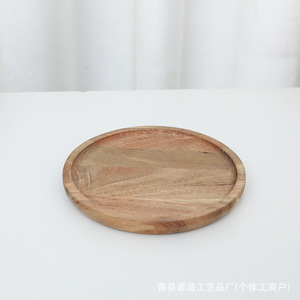 Plateau ovale en bois 20x12x1,5 cm pour servir thé, café, desserts, usage domestique et restaurant - Product Image 4