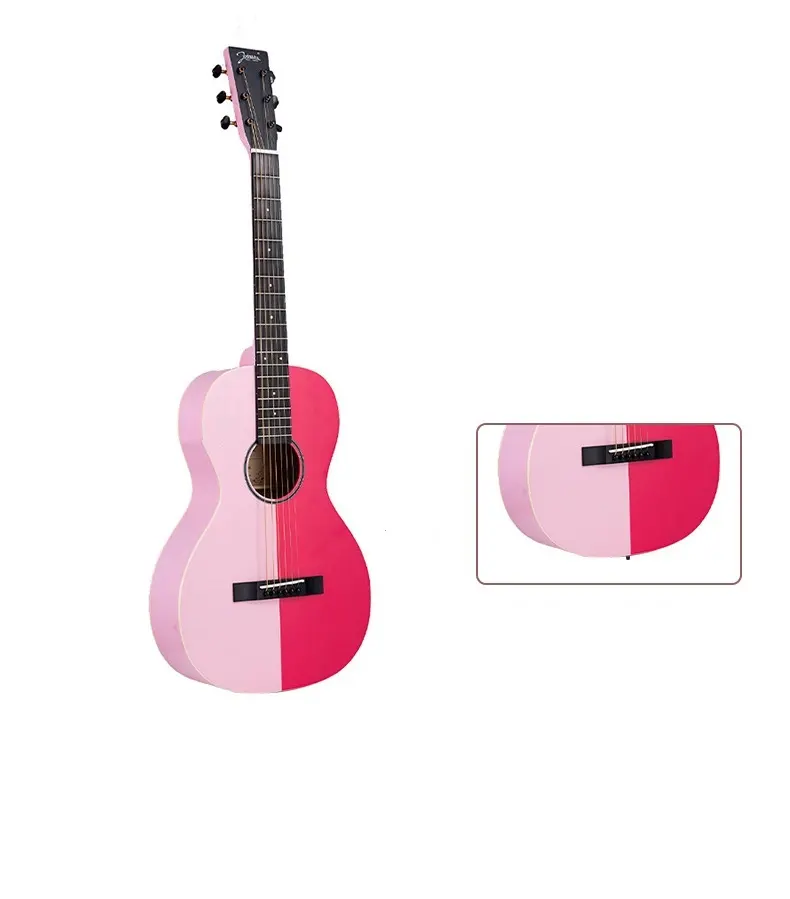 Forte fábrica por atacado legal duplex guitarra folheado para iniciantes tamanho pequeno de 36 polegadas para homens e mulheres