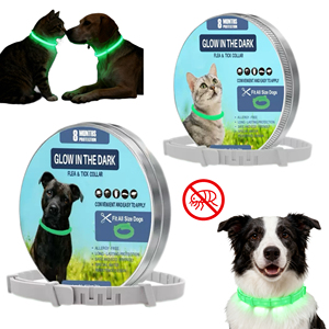 Nouveau collier anti-puces et <span class=keywords><strong>tiques</strong></span> 2026 pour chiens de plus de 8 kg – Traitement et prévention, <span class=keywords><strong>protection</strong></span> de 8 mois recommandée par les vétérinaires pour chiens et chats - Product Image 1