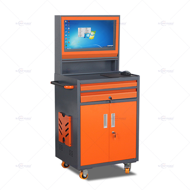 Mobile Heavy Duty Quality Steel Computer Cabinet Customized PC Storage Cart With Mute Wheels