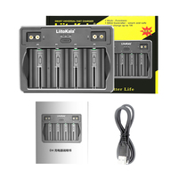 Chargeur de batterie LiitoKala Lii-D4 21700 pour 18650 18350 26650 16340 RCR123 14500 3.7v 1.2V Ni-MH/Cd, AA AAA SC D C