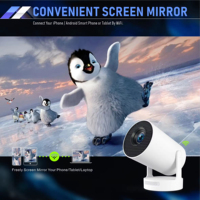 JUNUO HY300 Plus Mini Smart Android TV Proyector 4K Soporte 1080P Resolución Altavoces incorporados Bolsillo portátil Cine en casa Bajo
