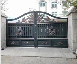 Hoàng gia cổng nhôm sản xuất thiết kế nhà ngoài trời nhà để xe đôi mở kim loại lối vào cổng - Product Image 3